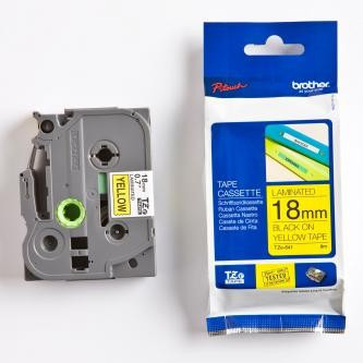 Páska, 18 mm x 8 m, BROTHER, žlutá-černá