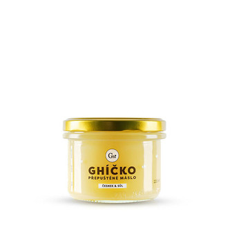 České ghíčko Přepuštěné máslo ghí česnek a sůl 220  ml