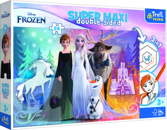 Puzzle Super Maxi 3v1 oboustranné Ledové království