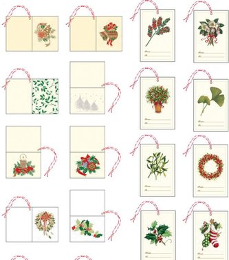 Przywieszki świąteczne 6szt + sznurek  ROSSI