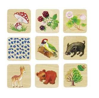 Dřevěné pexeso - les, 32 díly