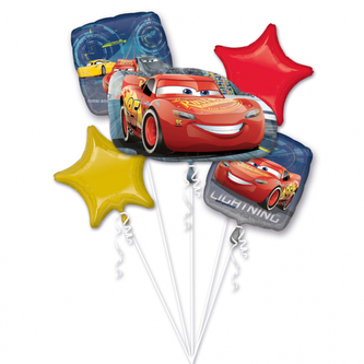 Sada foliových balonků Cars - 5 ks