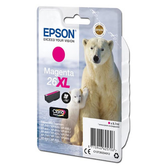 Epson originální ink C13T26334012, T263340, 26XL, magenta, 9, 7ml, Epson Expression Premium XP-800, XP-700, XP-600