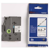 Brother HSe-221, 8.8mm x 1.5m, černý tisk / bílý podklad, originální páska