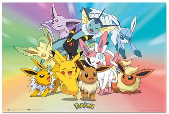 Plakát Pokémon: Evolution Gotta Catch Em All (61 x 91,5 cm)