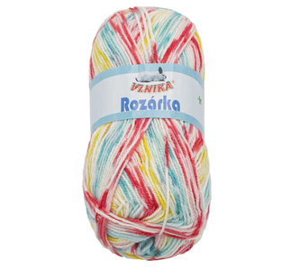 Příze ROZÁRKA - žlutá, modrá, červená - 100g / 360 m