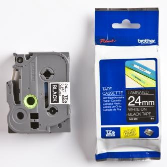 Páska, 24 mm x 8 m, BROTHER, černá-bílá