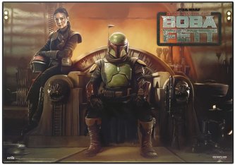 Podložka na psací stůl Star Wars|Hvězdné války: TV seriál The Mandalorian Boba Fett (49,5 cm x 34,5 cm)