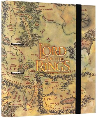 Kroužkový pořadač Premium The Lord Of The Rings|Pán prstenů: Map (28 x 32 x 4 cm)