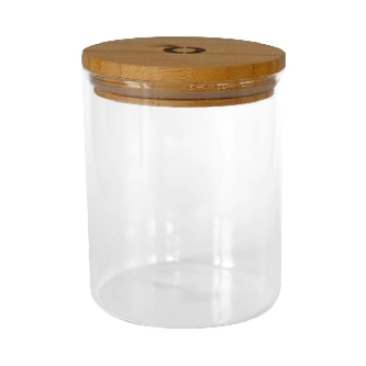 Pandoo Dóza na potraviny z borosilikátového skla s bambusovým víčkem 800 ml