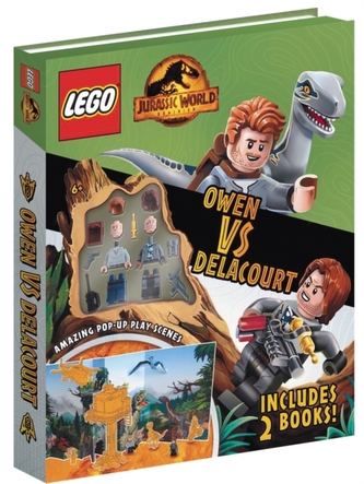 LEGO (R) Jurassic World (TM): Owen vs Delacourt (Includes Owen and Delacourt LEGO (R) minifigures, pop-up play scenes an
