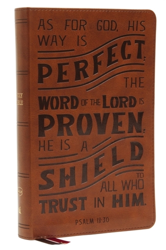 NKJV, Personal Size Reference Bible, Verse Art Cover Collection, Leathersoft, Tan, Red Letter, Thumb Indexed, Comfort Pr
