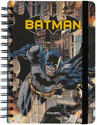 Plánovací týdenní školní diář A5 2022/2023 DC Comics: Batman se samolepkami, záložkami a obálkou (14,8 x 21 cm)