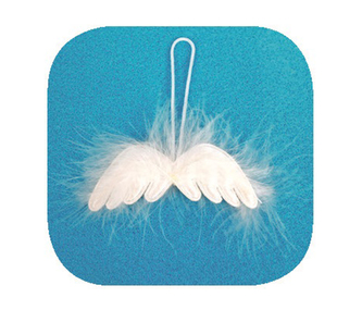 Dekorace vánoční k zavěšení - andělská křídla 8cm