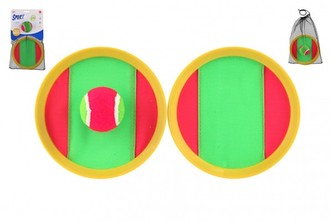 Lambáda/Catch ball hra s míčkem na suchý zip 20cm v síťce