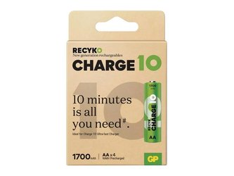 Baterie AA (R6) nabíjecí 1,2V/1700mAh GP ReCyko Charge10  4ks