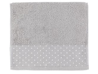 RUČNÍK KROPKI LUX 50X90 SVĚTLE ŠEDÝ 