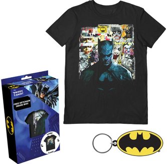Pánské tričko s přívěskem DC Comics|Batman: Shadows (XL) černá bavlna