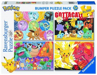 Ravensburger Puzzle Pokémon 4x100 dílků