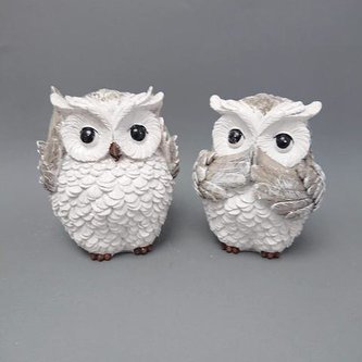 Sova poly šedobílá střední