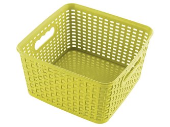 KOŠÍK RATTAN CLASSIC 4,5L ČTVERCOVÝ ZELENÁ