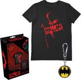 Pánské tričko s přívěskem DC Comics|Batman: Key Art (L) černá bavlna