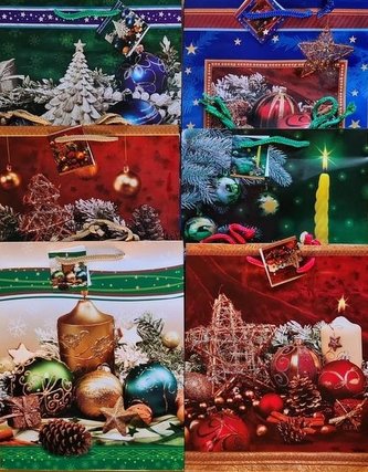 Torebka ozdobna laminowana Boże Narodz. PL-6 mix