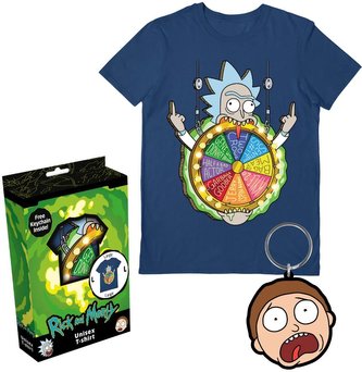 Pánské tričko s přívěskem Rick & Morty: Two Crows (L) modrá bavlna