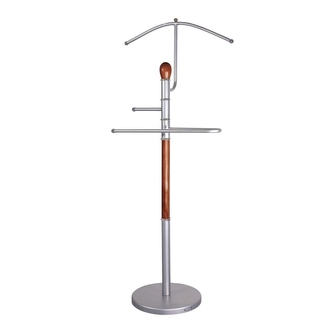 Němý sluha dřevo/chrom tmavý  BRILANZ