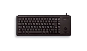 Klávesnice Cherry G84-4400LUBDE-2, KEY, USB, černá, trackball, DE