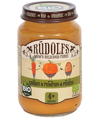 Rudolfs Příkrm mrkev, dýně a brambory BIO 190 g