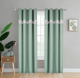 Dekorační závěs s kruhy ANDRE pastelová zelená 145x250 cm (cena za 1 kus) MyBestHome