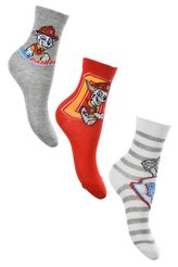 SADA 3 KS PONOŽKY TLAPKOVÁ PATROLA - velikost 27-30