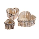 Dřevěný truhlík s PVC - srdce, 0/16