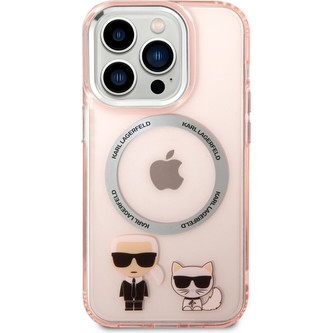 Karl Lagerfeld MagSafe kryt Karl and Choupette iPhone 14 Pro Max růžový Karl Lagerfeld MagSafe kryt Karl and Choupette iPhone 14 Pro Max růžový