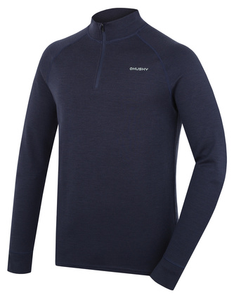Pánská merino mikina Aron Zip M dk. blue - XXL Pánská merino mikina Aron Zip M dk. blue - XXL