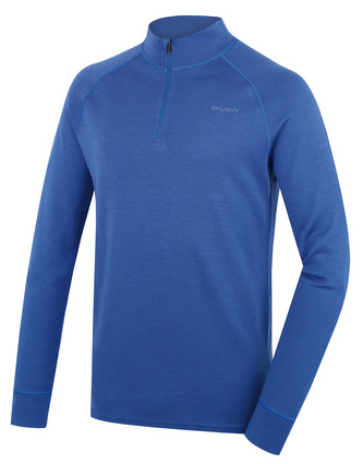Pánská merino mikina Aron Zip M blue - XL Pánská merino mikina Aron Zip M blue - XL