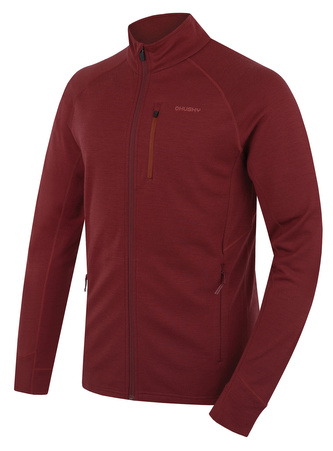 Pánská mikina z merino vlny Alou M bordo - XXL Pánská mikina z merino vlny Alou M bordo - XXL