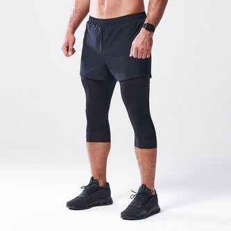 Kompresní legíny All-Action Short + Tight Black - Squat Wolf - Velikost: XL