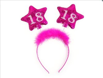 Party čelenka - 18té narozeniny - růžová