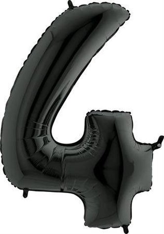 Foliová číslice - černá 4