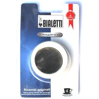 Sada: 3 gumové těsnění + 1 sítko pro nerezové kávovary - Bialetti