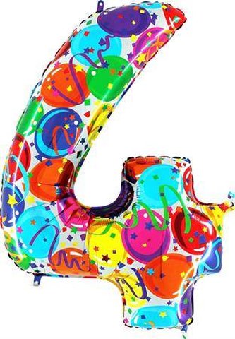 Foliová číslice - balonková 4