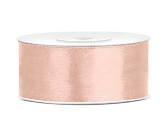 Saténová broskvová stuha 25mm/25m - PartyDeco