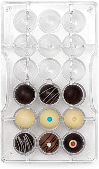 Polykarbonátová forma na čokoládu polokoule malé - Decora