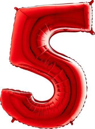 Foliová číslice - červená 5