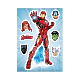 Fondánový list Avengers k vystřihnutí 21 x 14,8 cm - Iron Man