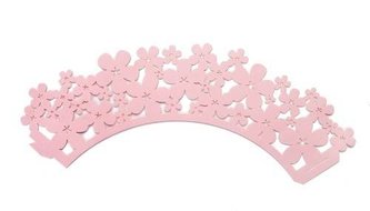 Ozdobný límec na košíčky - růžový - Ibili