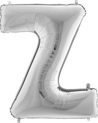 Foliové písmeno Z stříbrné 102 cm