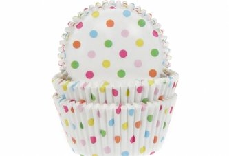 Papírový košíček na muffiny puntíkovaný 50ks - House of Marie